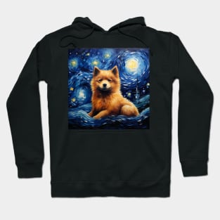 Finnish Spitz Painted by Vincent Van Gogh Hoodie